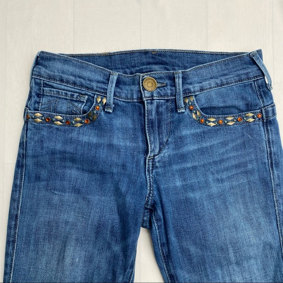 True Religion low rise Y2K (made in Italy) Chrissy 25 bedazzled embellished - Picture 3 of 11